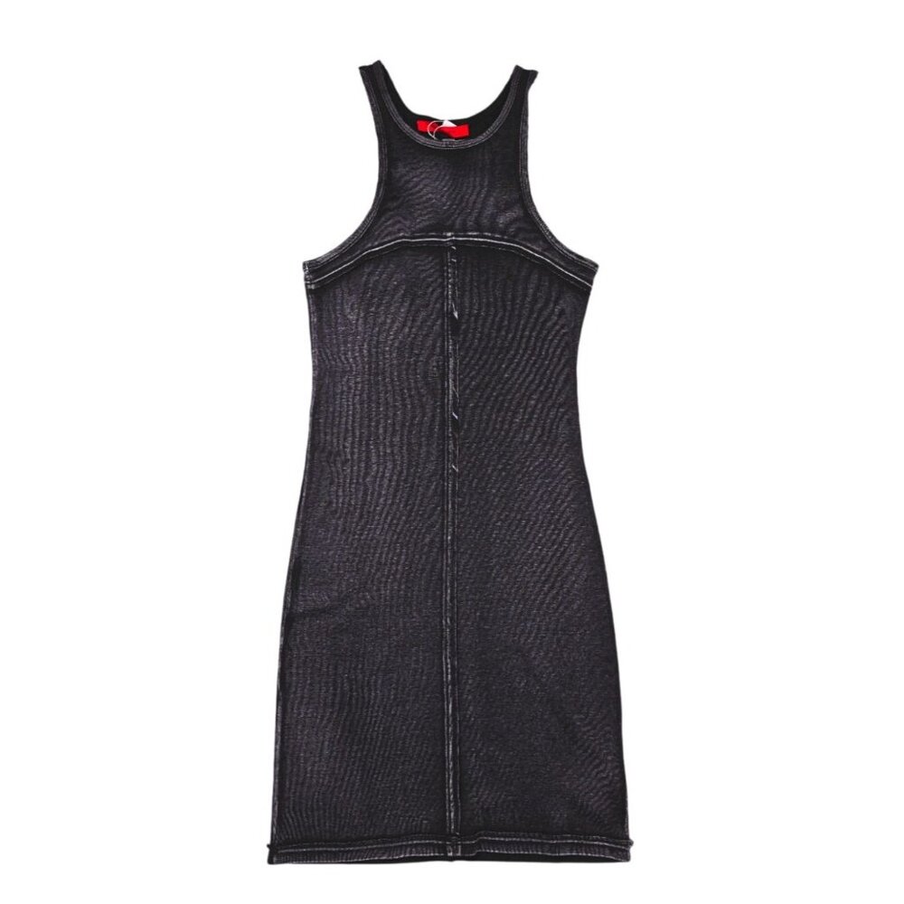 Eckhaus Latta Lapped Mini Dress in Charcoal